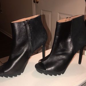 Black heeled booties